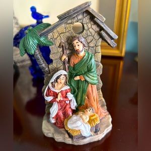 Vintage nativity holy family, Christmas decor